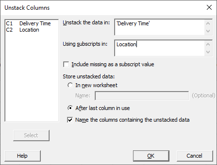 Input and organize data