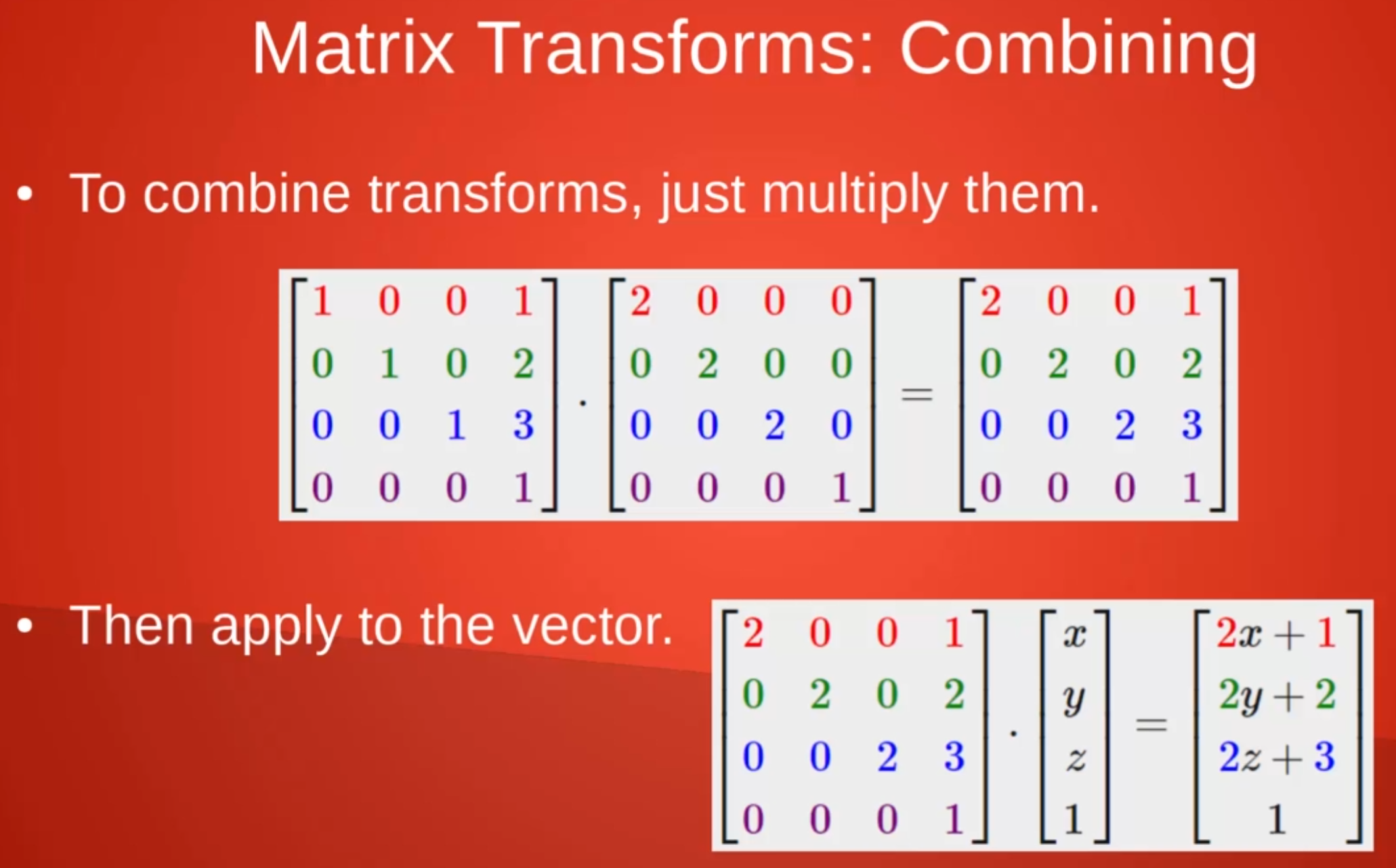 Combining Matrices