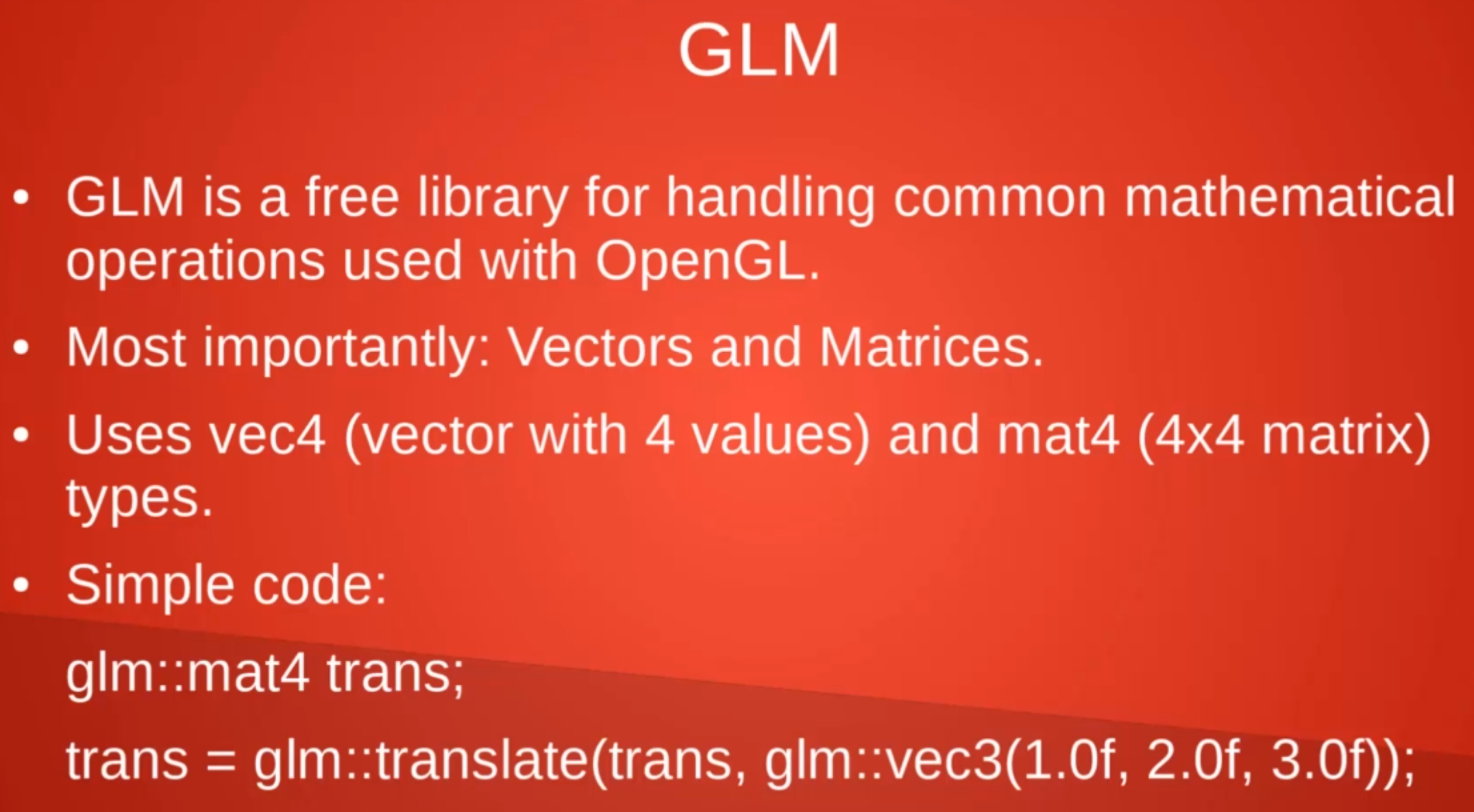 GLM Matrices