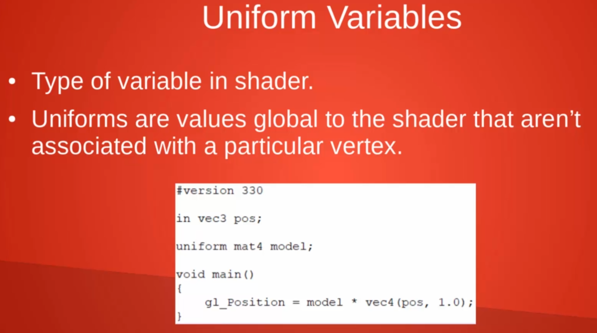 Uniform Variables